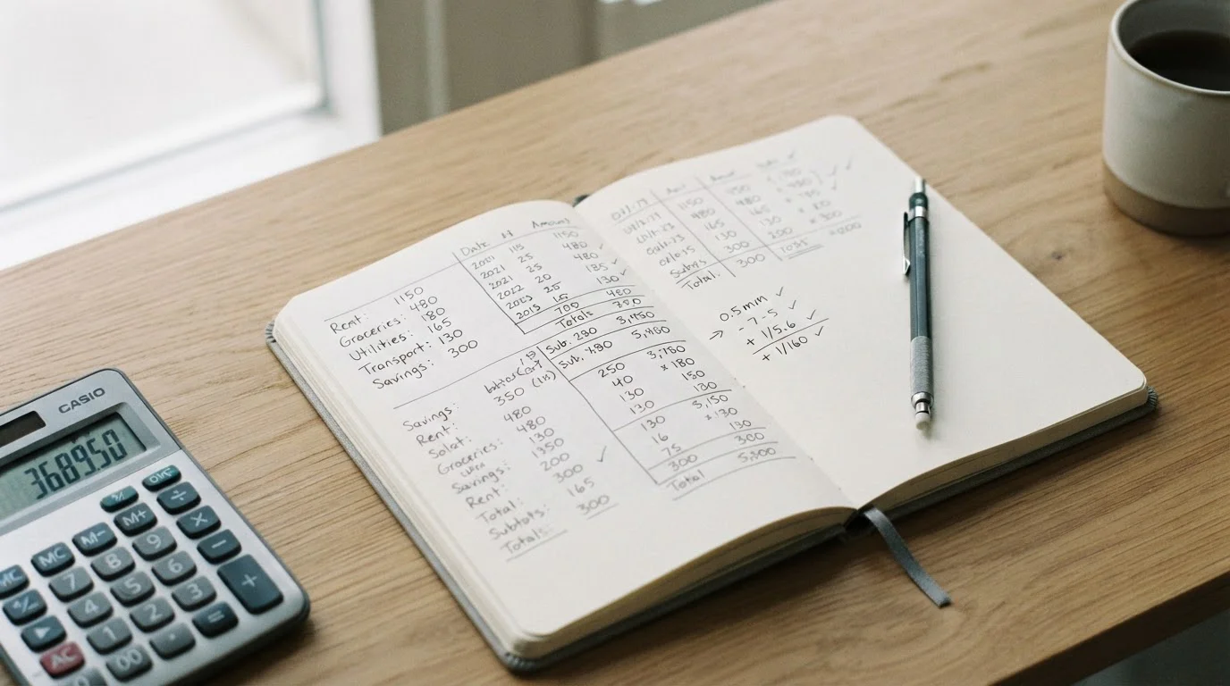 Notizbuch mit handschriftlichen Berechnungen zu Wettsteuer und LUGAS-Limits